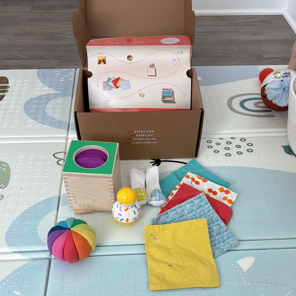 Lovevery The Senser (5-6 month) Colorful Learning Toys with Cards and Shapes